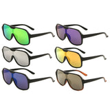 Sport One Piece Oversized Shield Sunglasses