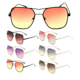Oversized Brow Bar Square Aviator Sunglasses