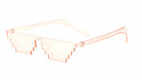 Thug Life Meme Emoji Pixelated Rimless Sunglasses