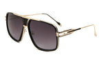 Gazelle Tycoon Hip Hop Square Luxury Aviator Sunglasses