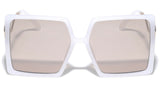 Womens XL Oversized Square Luxury Aviator Sunglasses