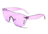 Sobe Rimless Shield Mono One Piece Lens Futuristic Sunglasses