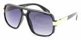 Gazelle Swag Square Oversized Hip Hop Luxury Aviator Sunglasses