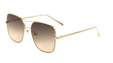 Oversized Brow Bar Square Aviator Sunglasses