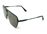 Oversized Rimless Square Flat Top One Piece Shield Lens Aviator Sunglasses