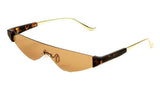 Cyber Futuristic Slim Rimless Shield One Piece Mono Lens Retro Sunglasses