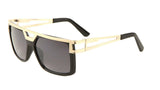 Gazelle Phenom Oversized Flat Top Square Hip Hop Luxury Aviator Sunglasses