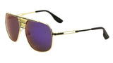 Roma Classic Turbo Square Metal Aviator Luxury Sunglasses
