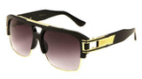 Gazelle B-Boy Hip-Hop Oversized Retro Square Luxury Aviator Sunglasses
