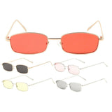 Provost Slim Rectangular Classic Metal Luxury Aviator Sunglasses