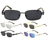 Sicario Slim Sleek Classic Rectangular Aviator Sunglasses