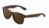 Faux Bamboo Wood Print Classic Square Retro Sunglasses