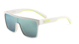 Futuristic Polarized Shield Square Aviator Sunglasses