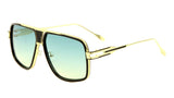 Gazelle Tycoon Hip Hop Square Luxury Aviator Sunglasses