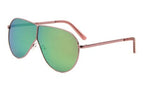 XL Oversized Split Shield Retro Aviator Sunglasses