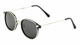 Slim Sleek Square Metal & Plastic Aviator Sunglasses