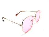 Metal Wire Frame Round Aviator Sunglasses