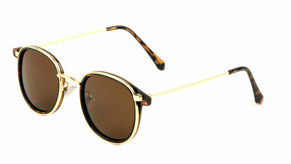Slim Sleek Square Metal & Plastic Aviator Sunglasses
