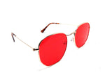 Metal Wire Frame Round Aviator Sunglasses