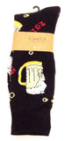 Fine Fit Casual Fast Food Snack Pattern Knit Crew Socks