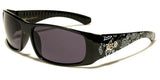 Locs Paisley Bandana Print Square Retro Wrap Around Sunglasses