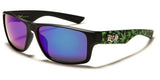 Locs Classic Square Weed Leaf Wrap Around Sport Sunglasses