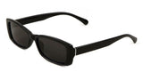 Slim Rectangular Minimal Retro Classic Plastic Mod Sunglasses