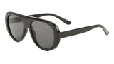 Go Go Womens Retro Thick Bold Plastic Frame Flat Top Luxury Sunglasses