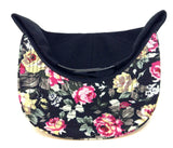 2 Tone Black Crown Flower Bill Snapback Hat Cap Floral Print