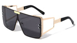 XL Oversized One Piece Floating Lens Shield Aviator Luxury Sunglasses