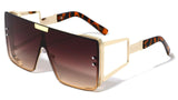 XL Oversized One Piece Floating Lens Shield Aviator Luxury Sunglasses