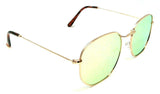 Metal Wire Frame Round Aviator Sunglasses