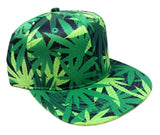 Marijuana Weed Leaf All Over Print Floral Snapback
