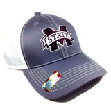 Mississippi State University Bulldogs Grey Ghost Adjustable Mesh Trucker Curved Bill Snapback Hat