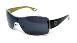 Khan Shield Wrap Around One Piece Lens Aviator Sunglasses