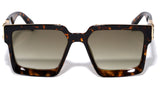 Royale Oversized Thick Bold Square Classic Retro Luxury Sunglasses