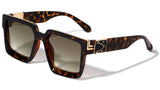 Royale Oversized Thick Bold Square Classic Retro Luxury Sunglasses