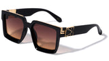 Royale Oversized Thick Bold Square Classic Retro Luxury Sunglasses