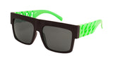 Oversized Flat Top Square Chain Arms Hip Hop Sunglasses