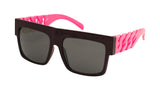 Oversized Flat Top Square Chain Arms Hip Hop Sunglasses
