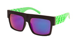 Oversized Flat Top Square Chain Arms Hip Hop Sunglasses