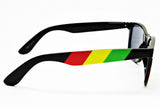 Rasta Stripes Square Sunglasses Jamaican Colors