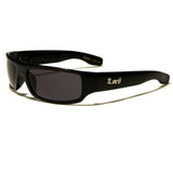 Locs Slim Black Wrap Around Sport Sunglasses
