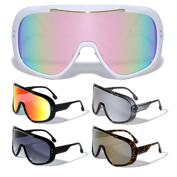 Futuristic Oversized Shield Sunglasses
