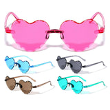 Kids Beveled Heart Shaped Sunglasses