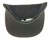 Black Crown Faux Alligator Skin Flat Bill Snapback