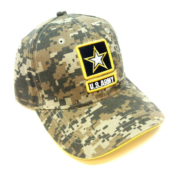 United States Army 3D Star Seal Logo Digital Camo Adjustable Hat