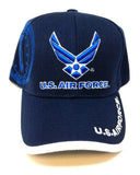 United States Air Force 3D Wings Logo Blue Adjustable Hat