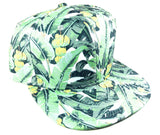 Banana Palms Green All Over Floral Print Snapback