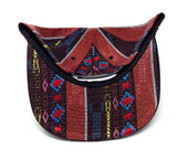 Brown & Red Aztec / Navajo All Over Print Crown Black Bill Snapback